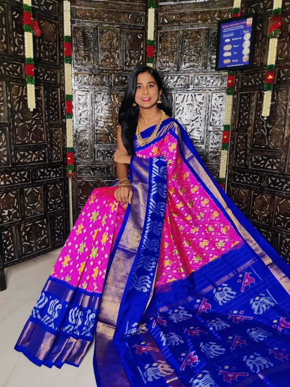 YNF PATOLA SILK RRI IKKAT SAREES WHOLESALE IKAT  POCHAMPALLY PATOLA SAREES MANUFACTURER